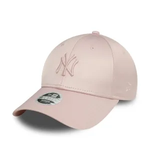 New Era Womens New York Yankees 9FORTY Satin Baseball Cap - Dark Pink - OSFM