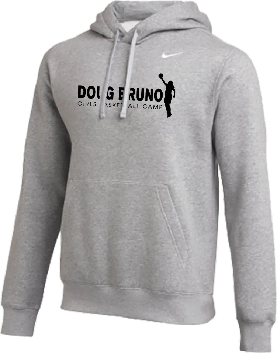 Nike Doug Bruno Basketball Camps Club Fleece Pullover Hoodie - Heather Grey