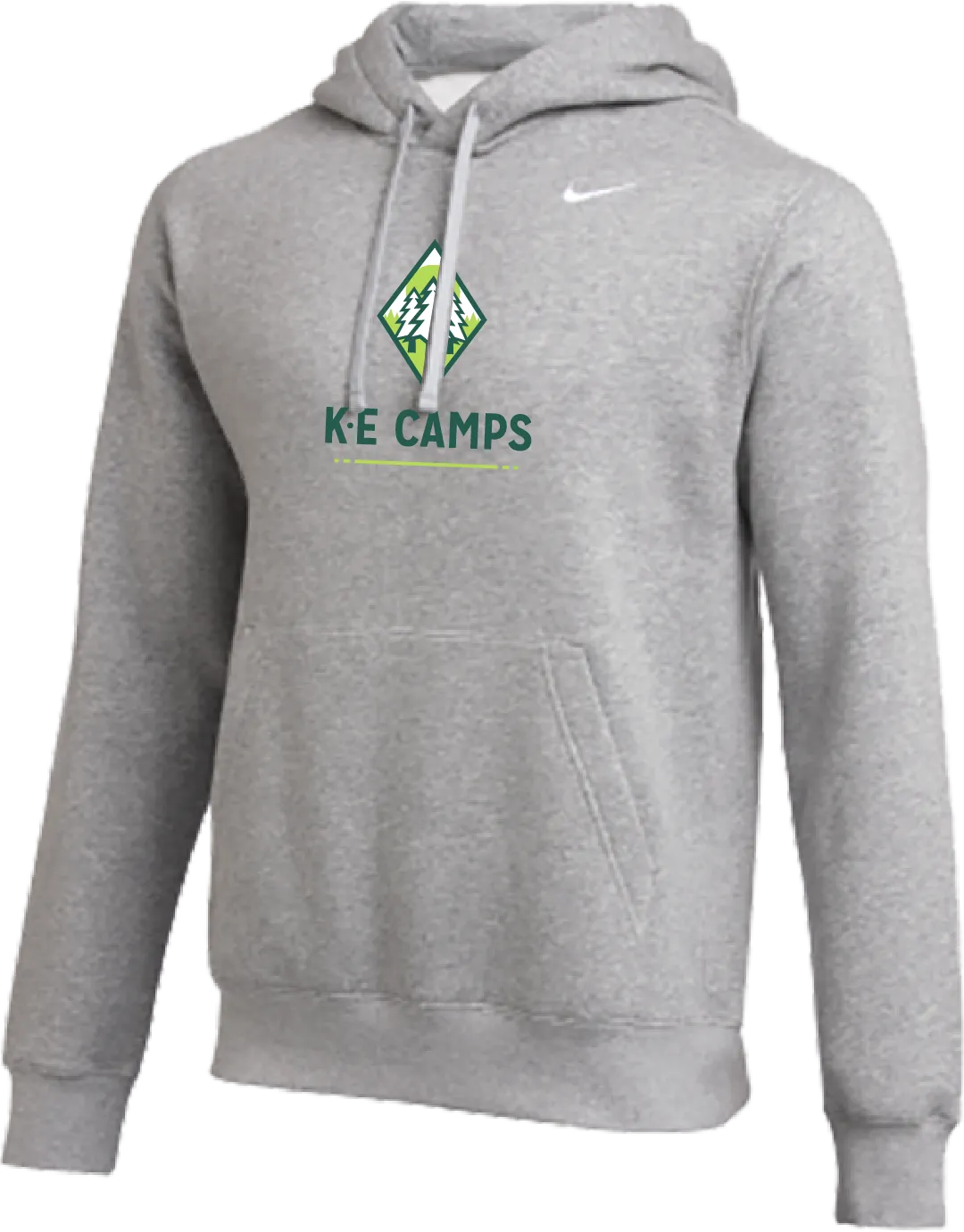 Nike KE Camps Club Fleece Pullover Hoodie  - Heather Grey