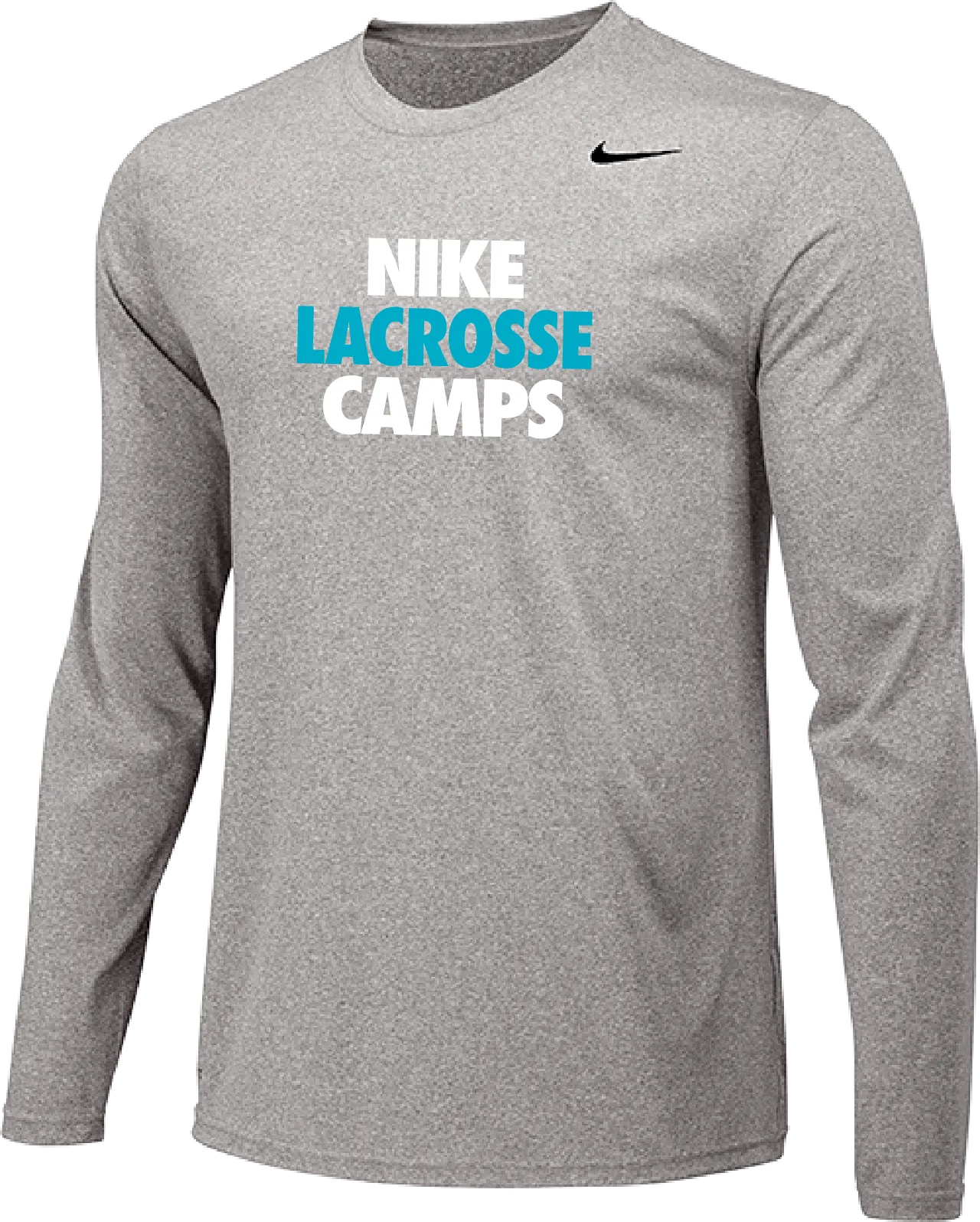 Nike Lacrosse Camps Long Sleeve Dri-Fit Tee - Carbon Heather