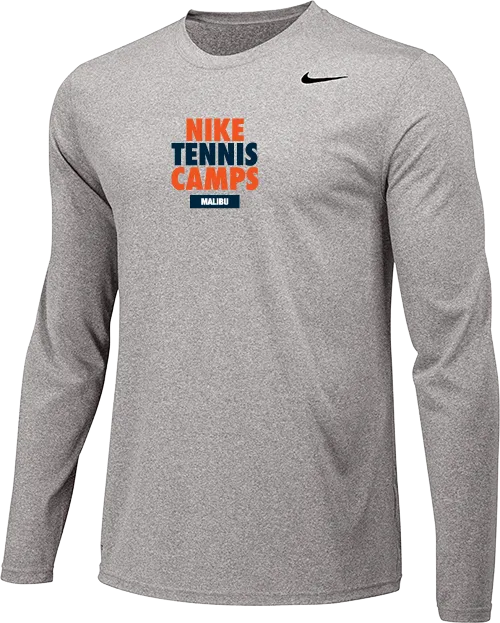 Nike Pepperdine Tennis Camps Long Sleeve Dri-Fit Tee - Carbon Heather