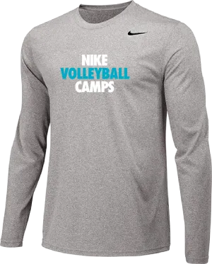 Nike Volleyball Camps Long Sleeve Dri-Fit Tee - Carbon Heather