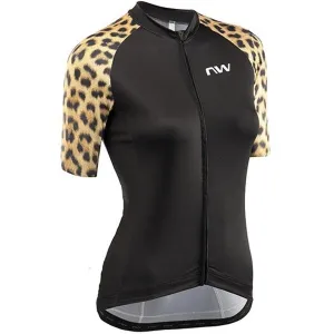 Northwave Wild Womens Cycling Jersey (Leopard/Black)