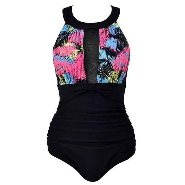 One-Piece Suit Monokini Plus Size Swimwear Anna Kay Co
