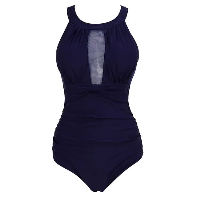 One-Piece Suit Monokini Plus Size Swimwear Anna Kay Co