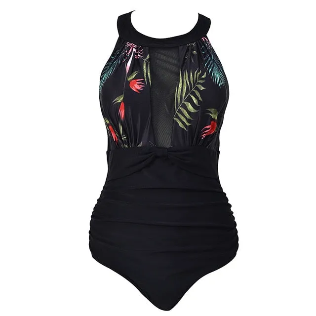 One-Piece Suit Monokini Plus Size Swimwear Anna Kay Co