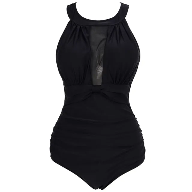 One-Piece Suit Monokini Plus Size Swimwear Anna Kay Co