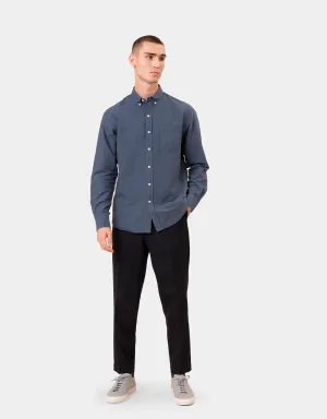 Organic Button Down Shirt - Cloudy Grey