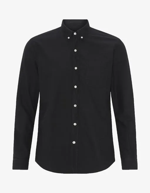 Organic Button Down Shirt - Deep Black