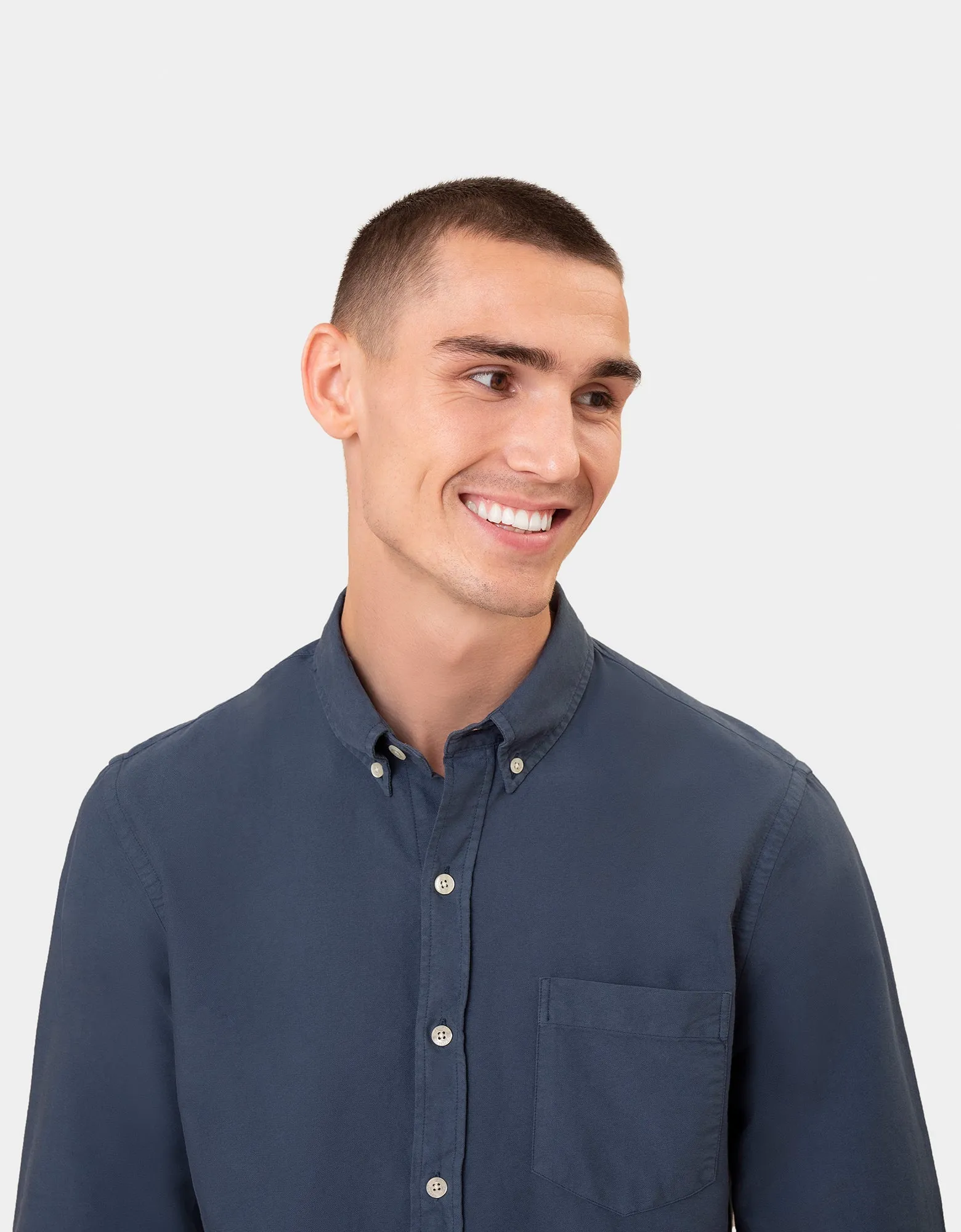 Organic Button Down Shirt - Pearly Purple
