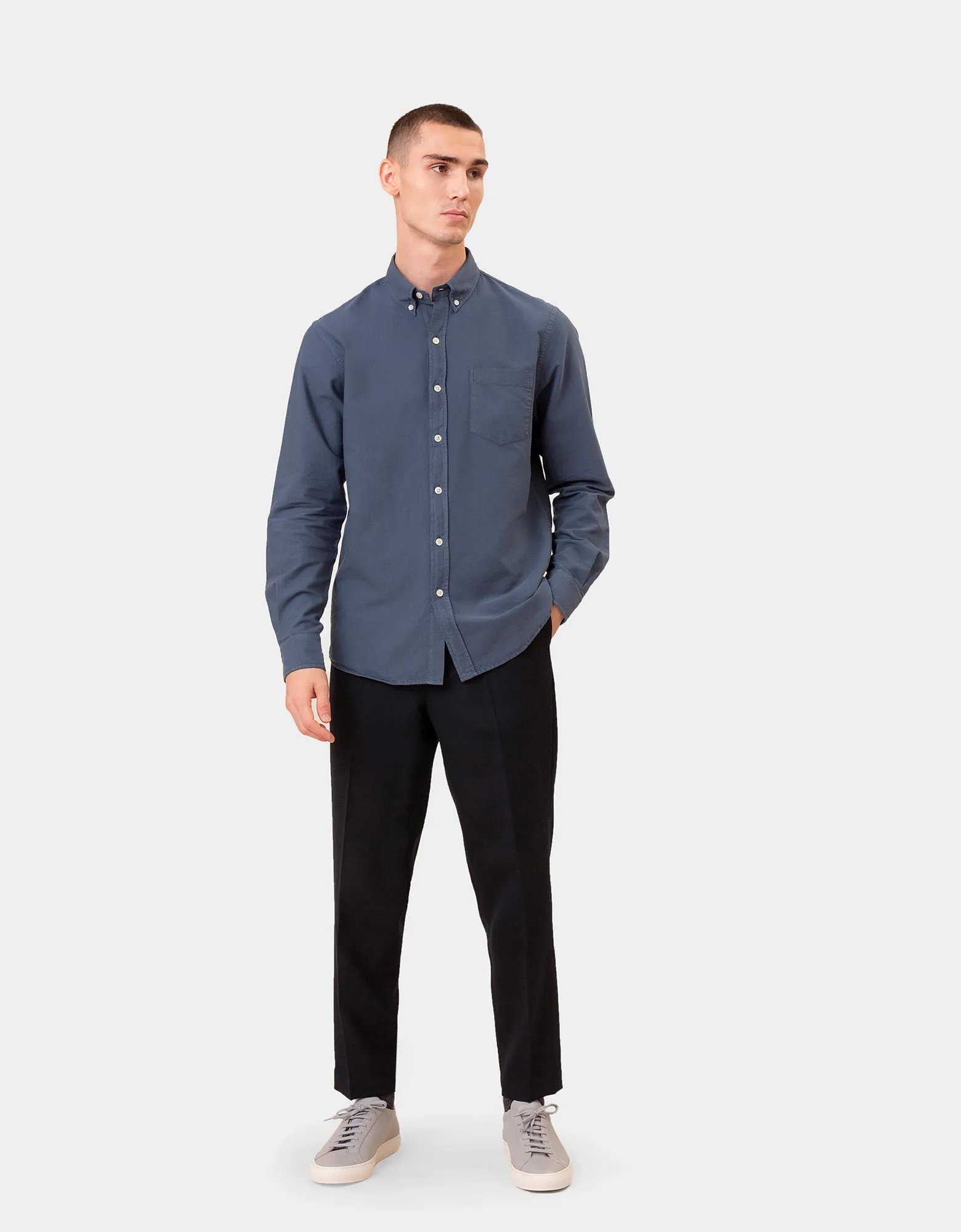 Organic Button Down Shirt - Pearly Purple