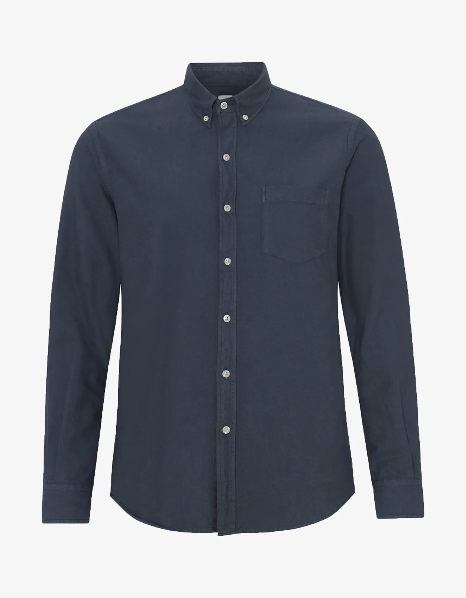Organic Button Down Shirt - Petrol Blue