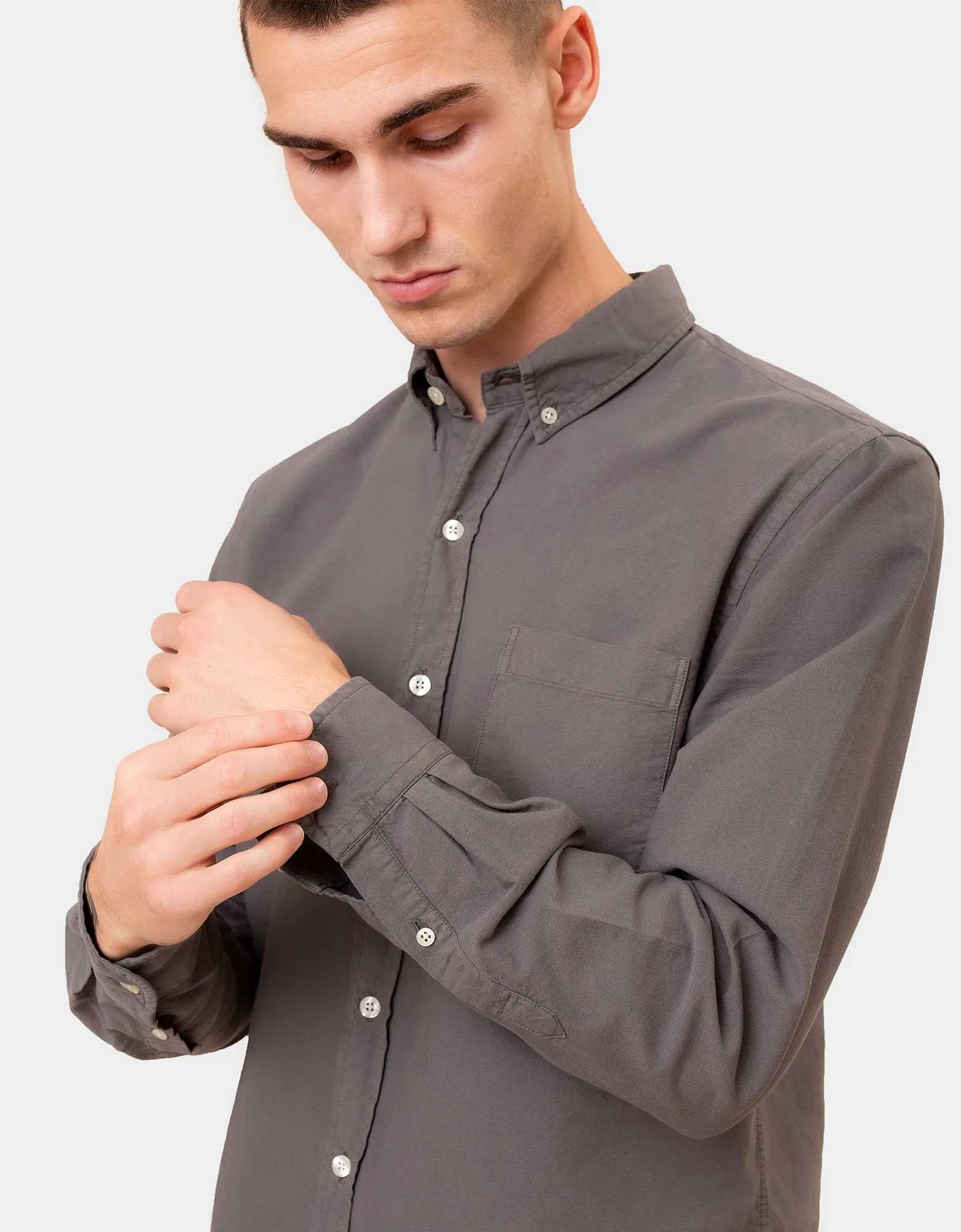 Organic Button Down Shirt - Sahara Camel