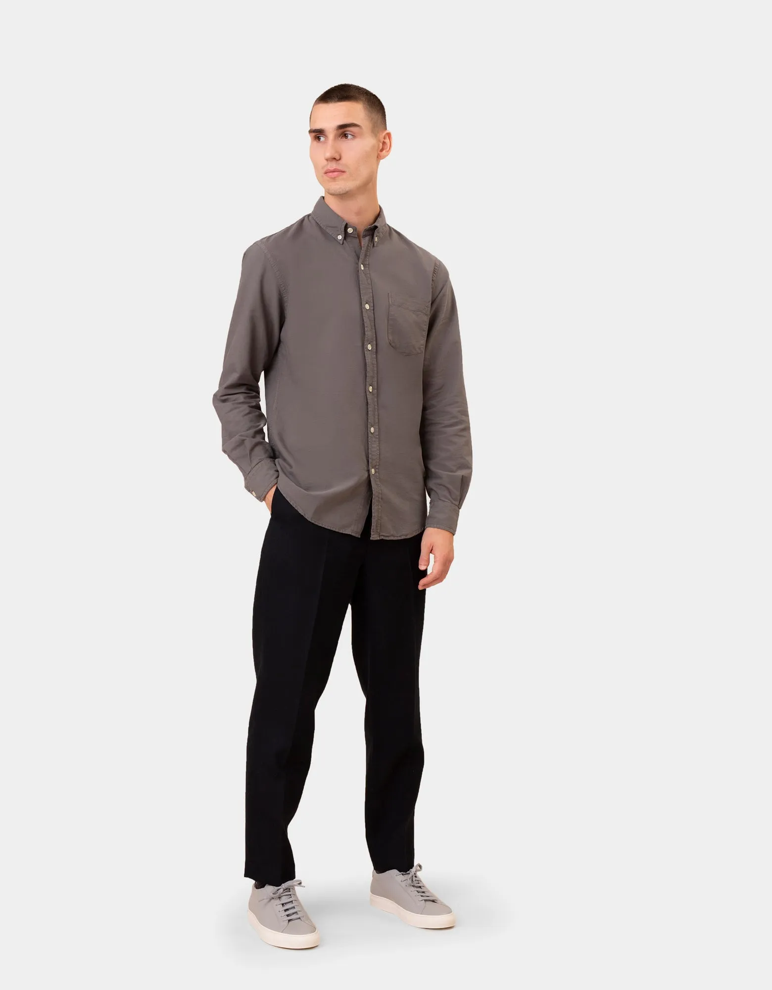 Organic Button Down Shirt - Sahara Camel