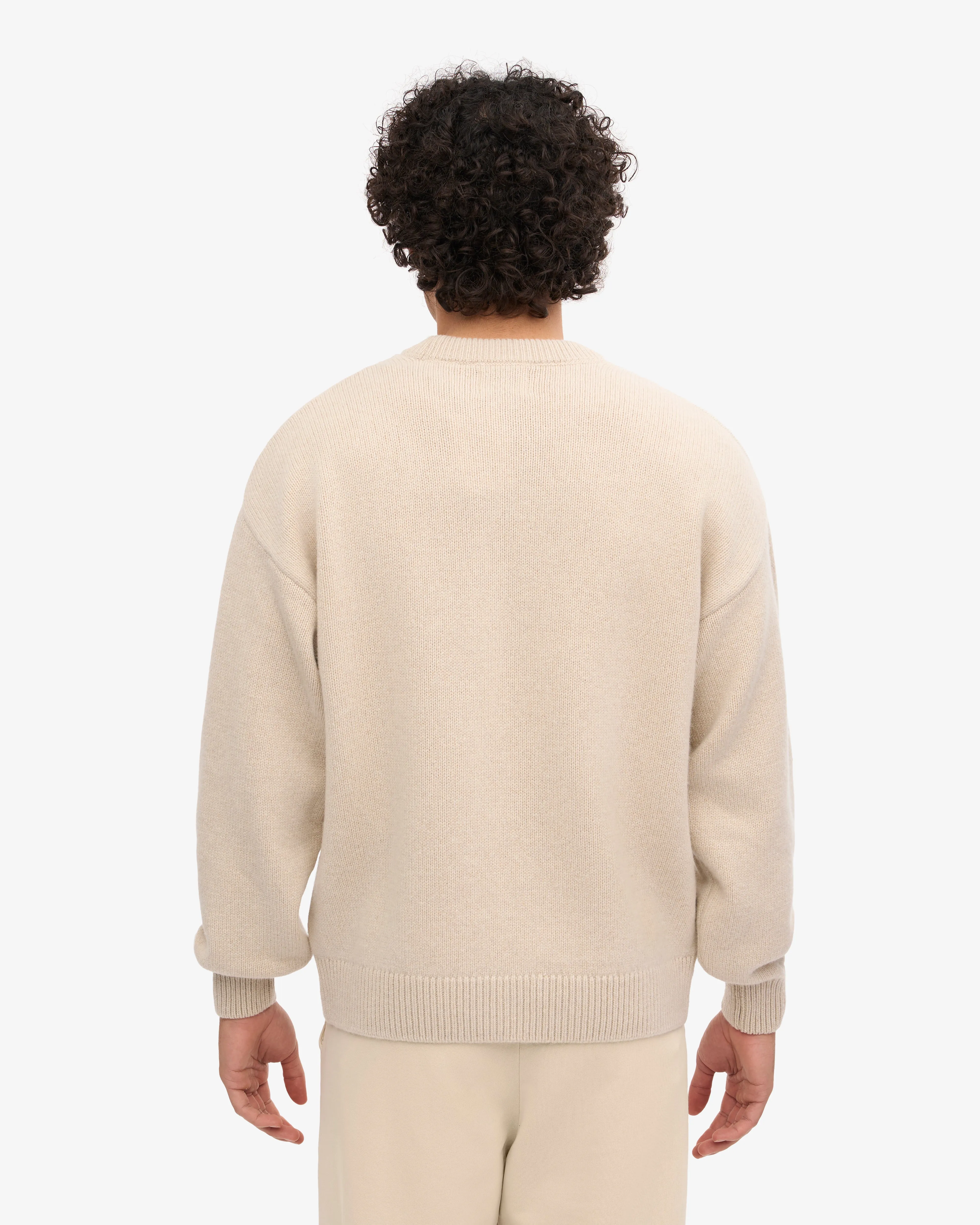 Oversized Merino Wool Crew - Ivory White