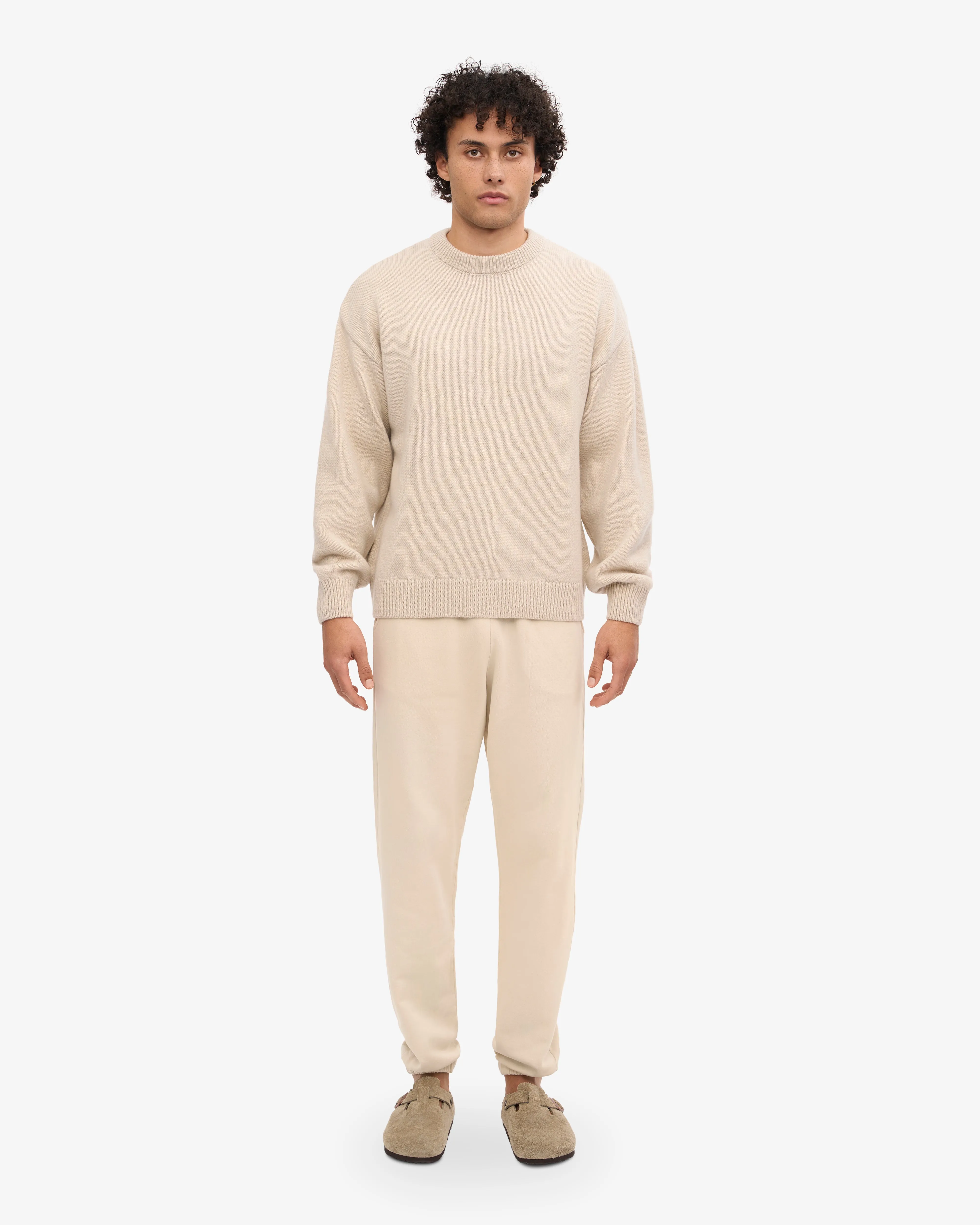 Oversized Merino Wool Crew - Ivory White