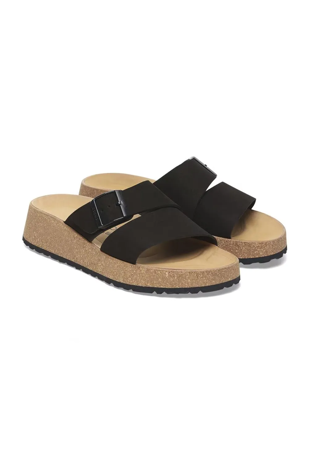 Papillio by Birkenstock Almina Nubuck Sandals for Women in Black | 1029100