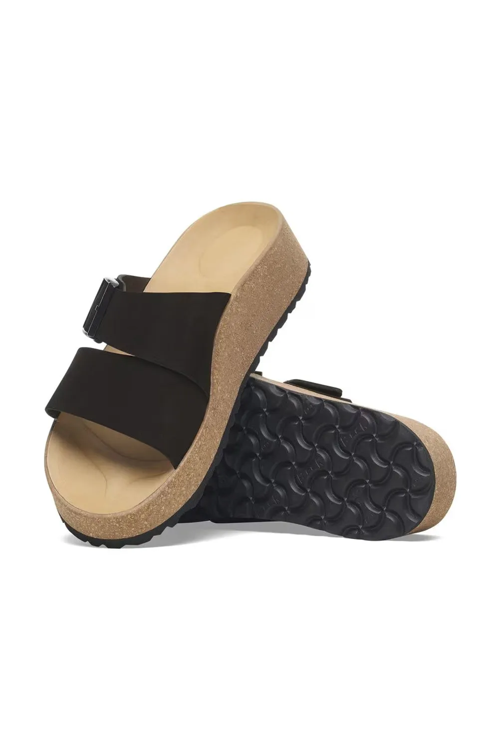Papillio by Birkenstock Almina Nubuck Sandals for Women in Black | 1029100