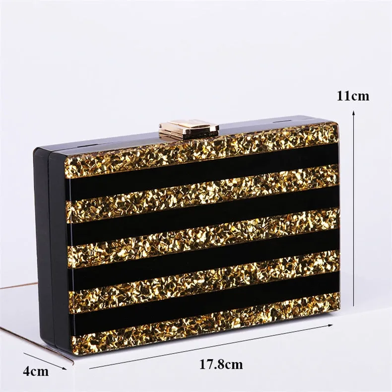 Patchwork Acrylic Sequins Clutch Bag Anna Kay Co