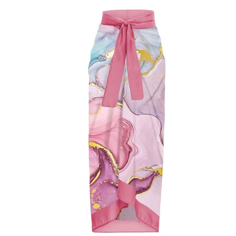Pink Printed Retro Swimsuit/Cover Up Anna Kay Co