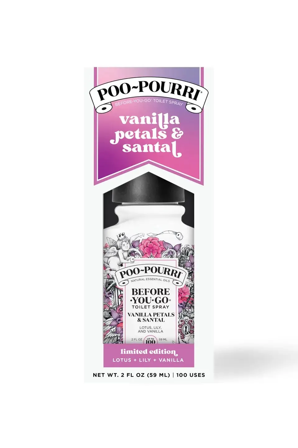 Poo~Pourri Vanilla Petals   Santal Toilet Spray 2oz