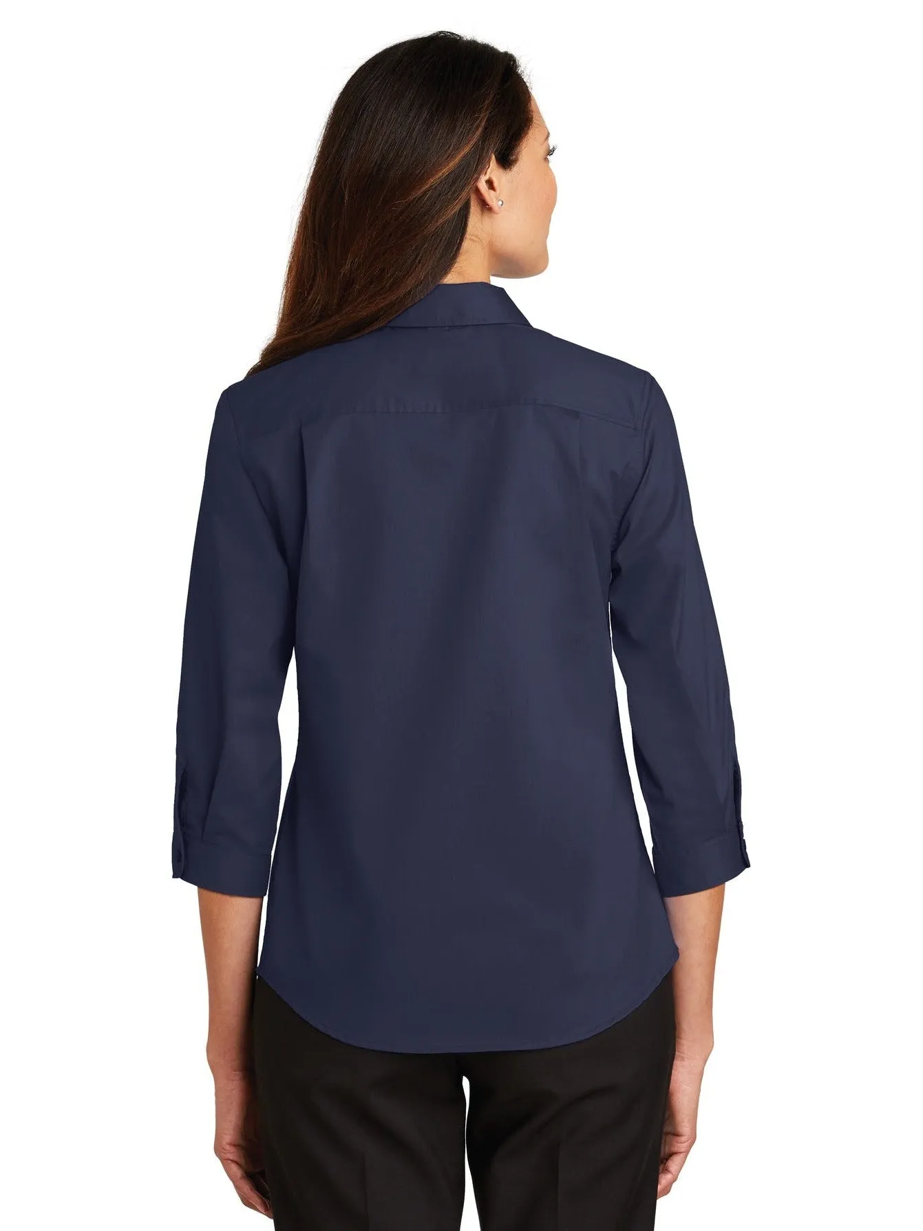 Port Authority Ladies 3/4 Sleeve SuperPro Twill Shirt
