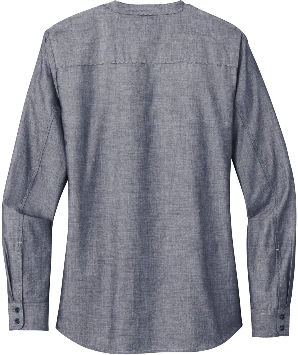 Port Authority LadiesLong Sleeve Chambray Easy Care Shirt