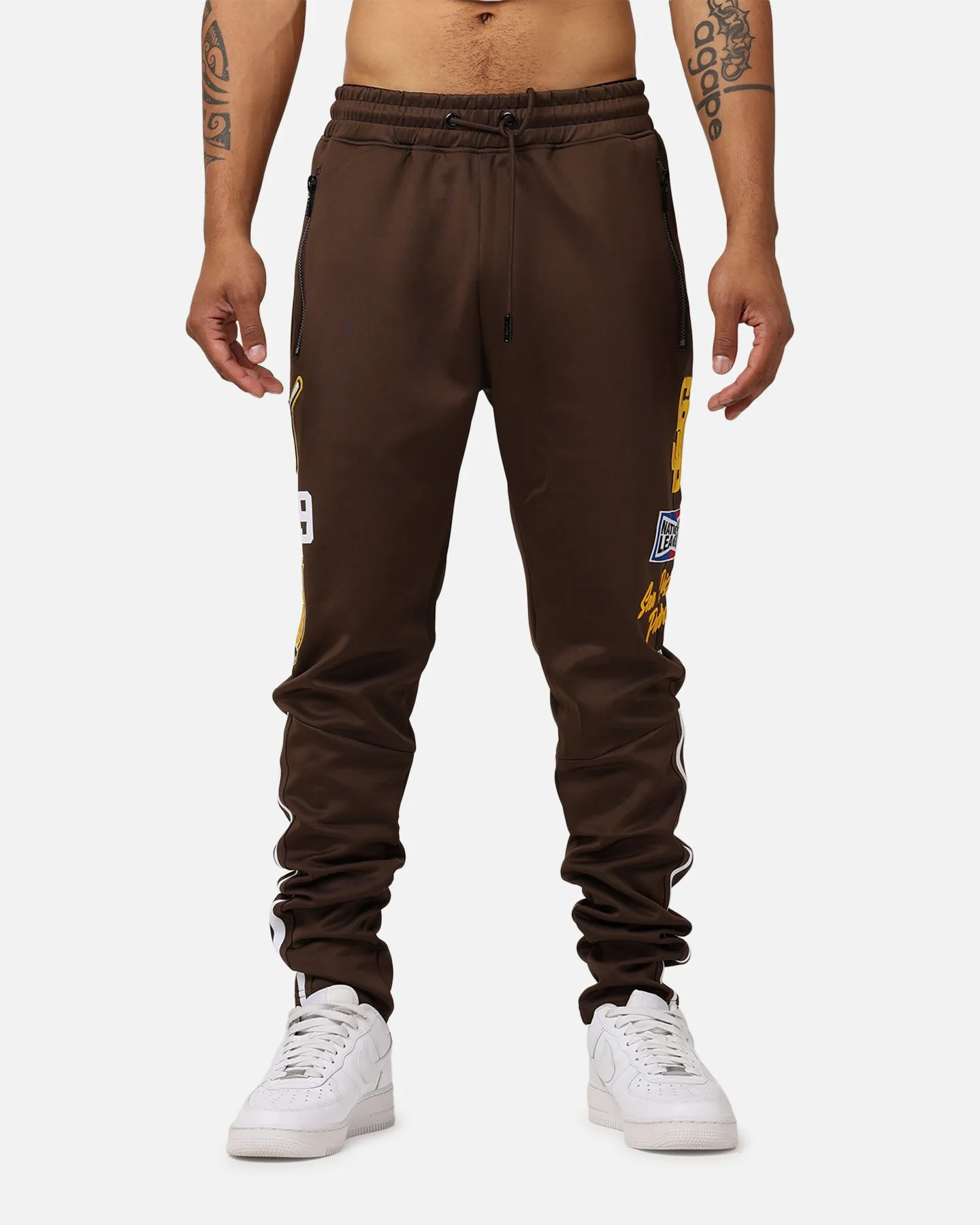 Pro Standard San Diego Padres Fast Lane Track Pants Brown