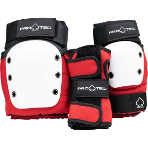 PRO-TEC - JUNIOR 3 PACK PAD SETS - RED WHITE BLACK