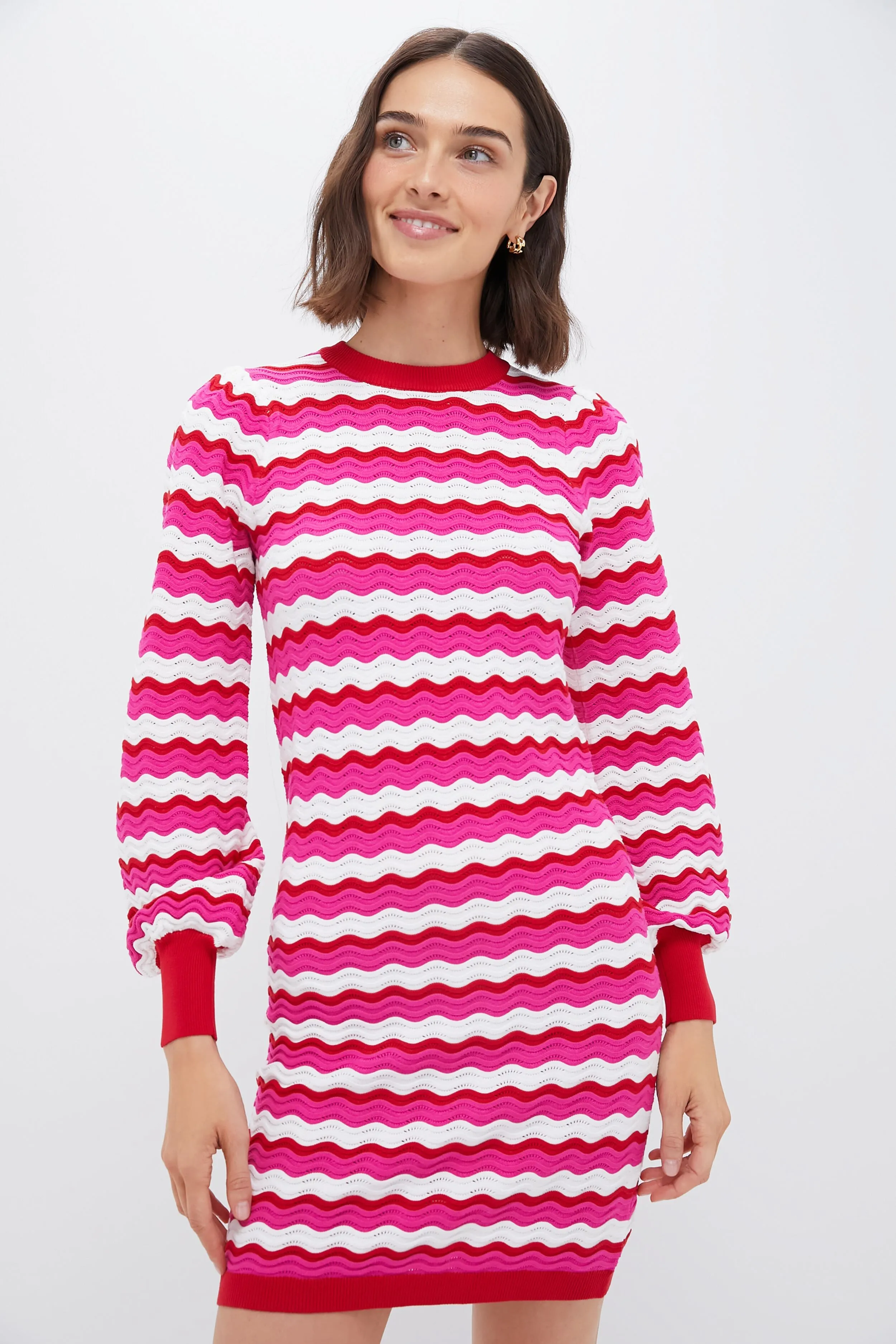 Ruby Wavy Stripe Callie Mini Dress