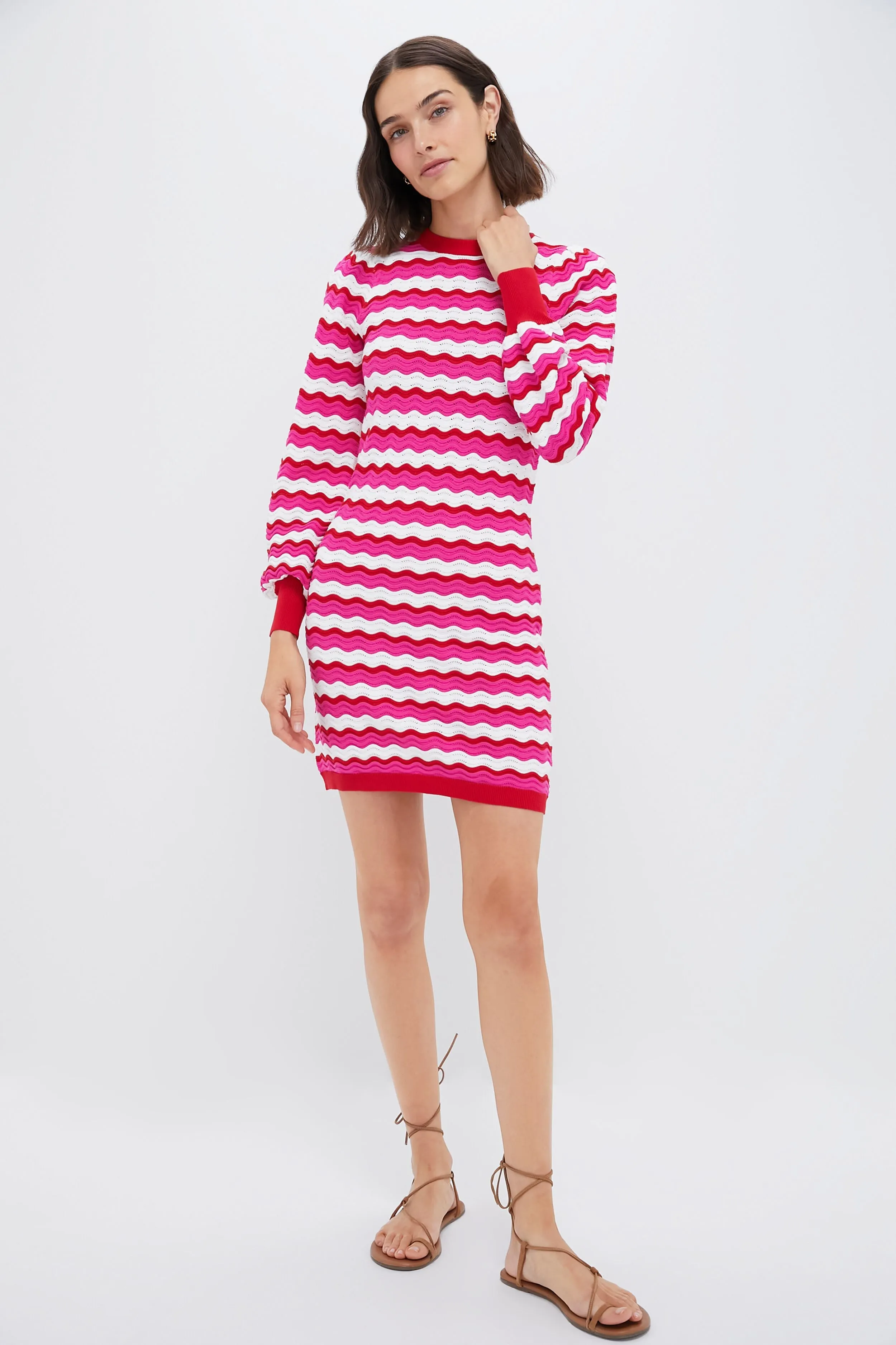 Ruby Wavy Stripe Callie Mini Dress