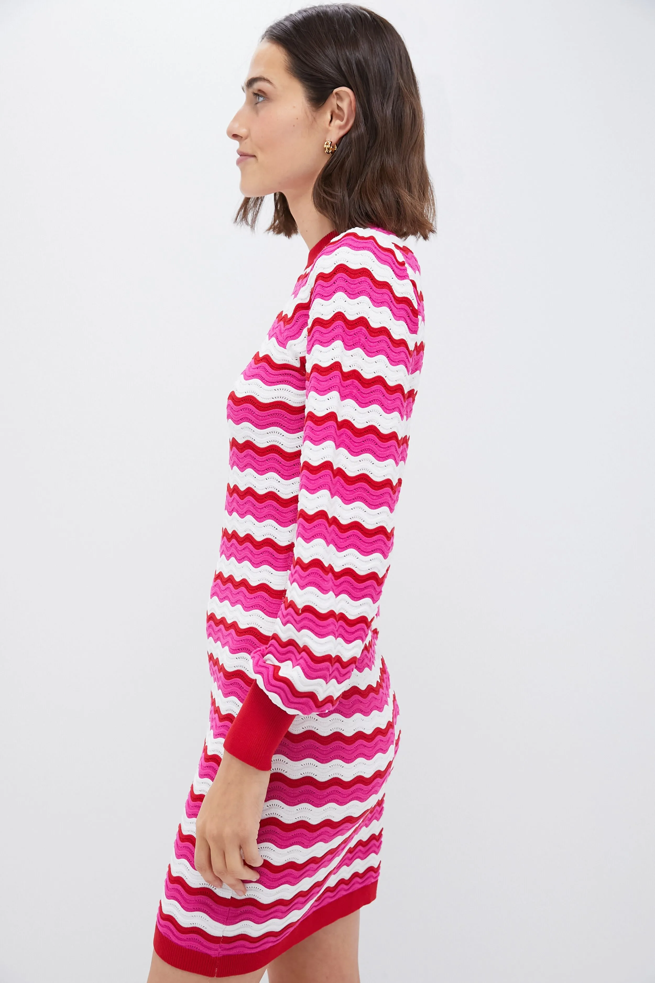 Ruby Wavy Stripe Callie Mini Dress