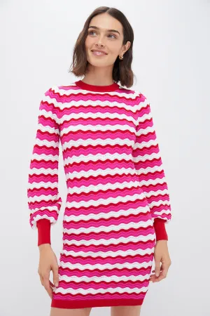 Ruby Wavy Stripe Callie Mini Dress