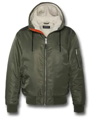 SCHOTT B19RS HOODED BOMBER JACKET Silvermans