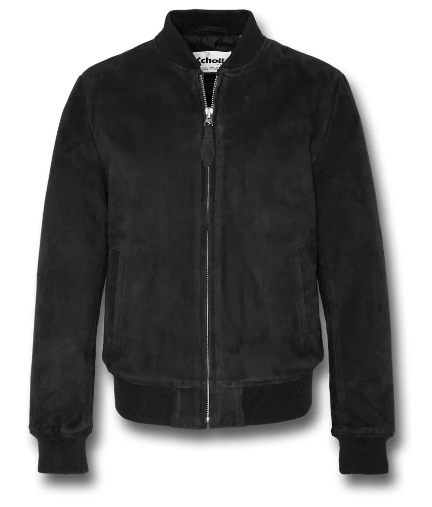 SCHOTT LC3017 SUEDE BOMBER JACKET Silvermans