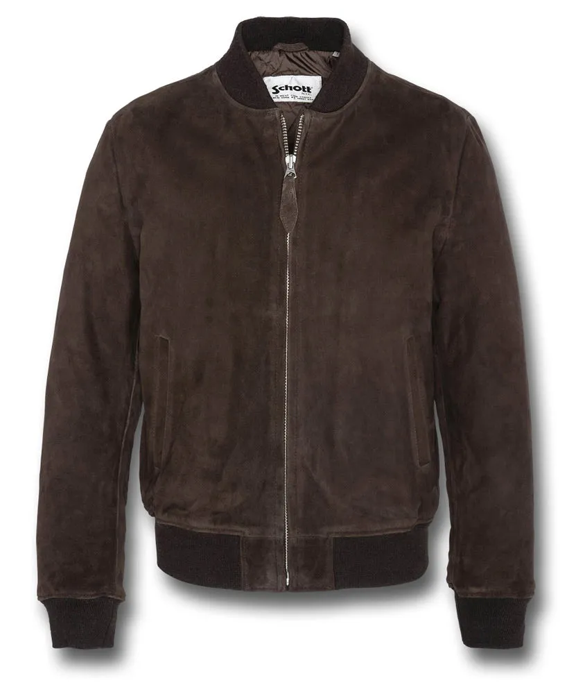 SCHOTT LC3017 SUEDE BOMBER JACKET Silvermans