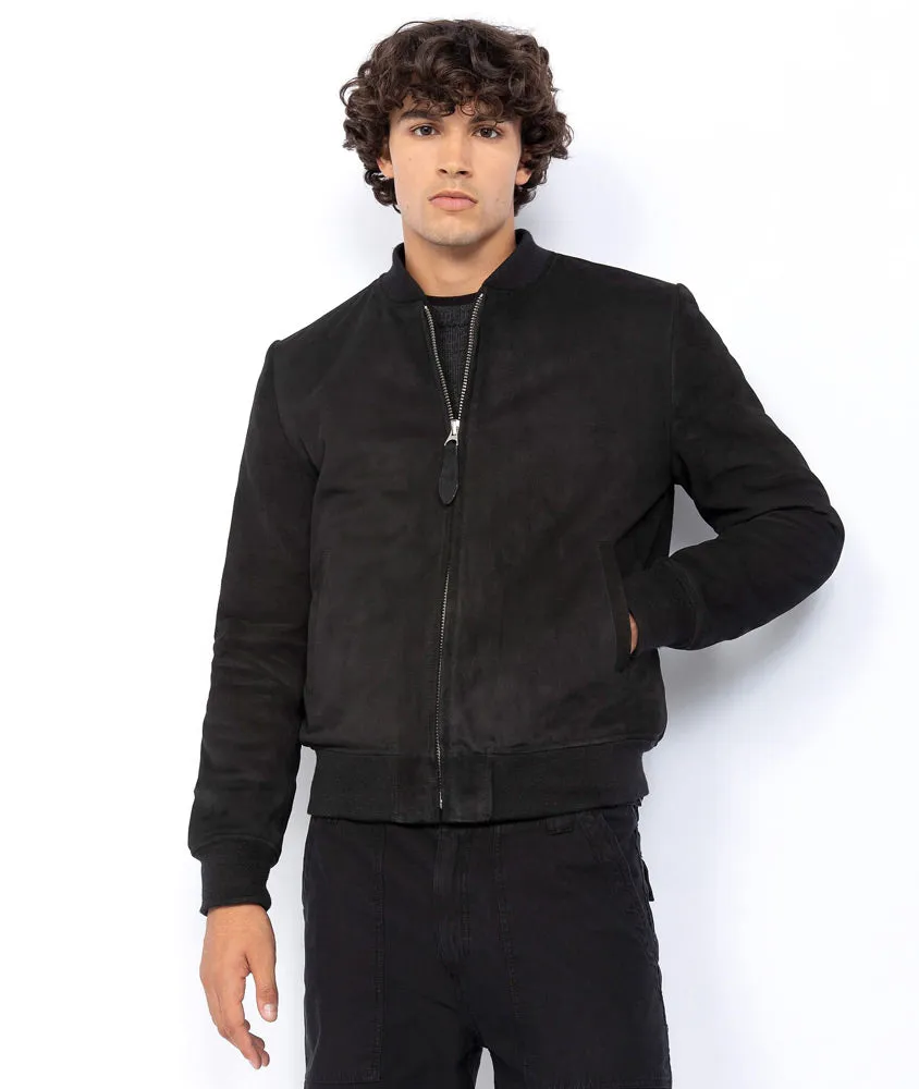 SCHOTT LC3017 SUEDE BOMBER JACKET Silvermans