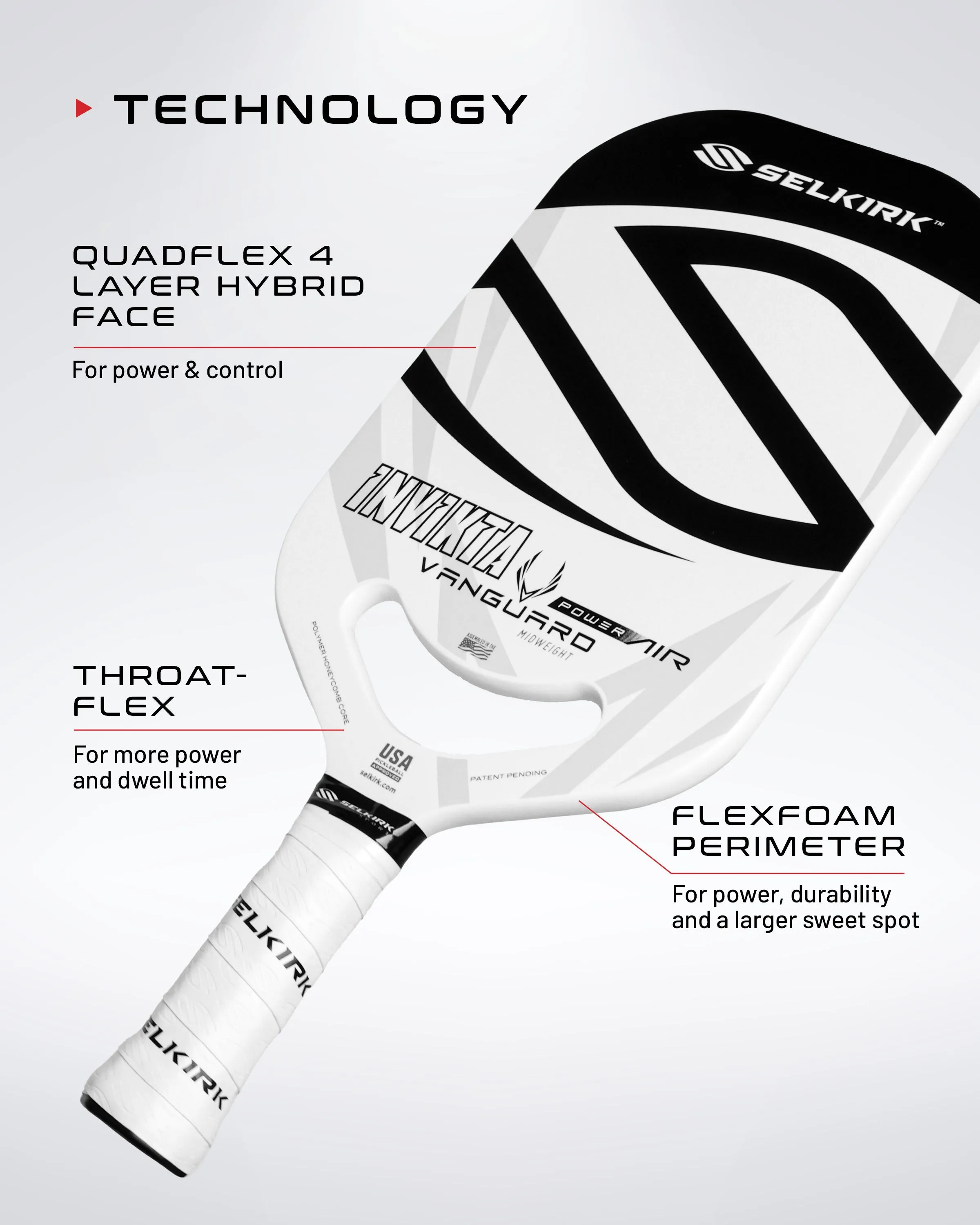 Selkirk Vanguard Power Air - Invikta - Pickleball Paddle