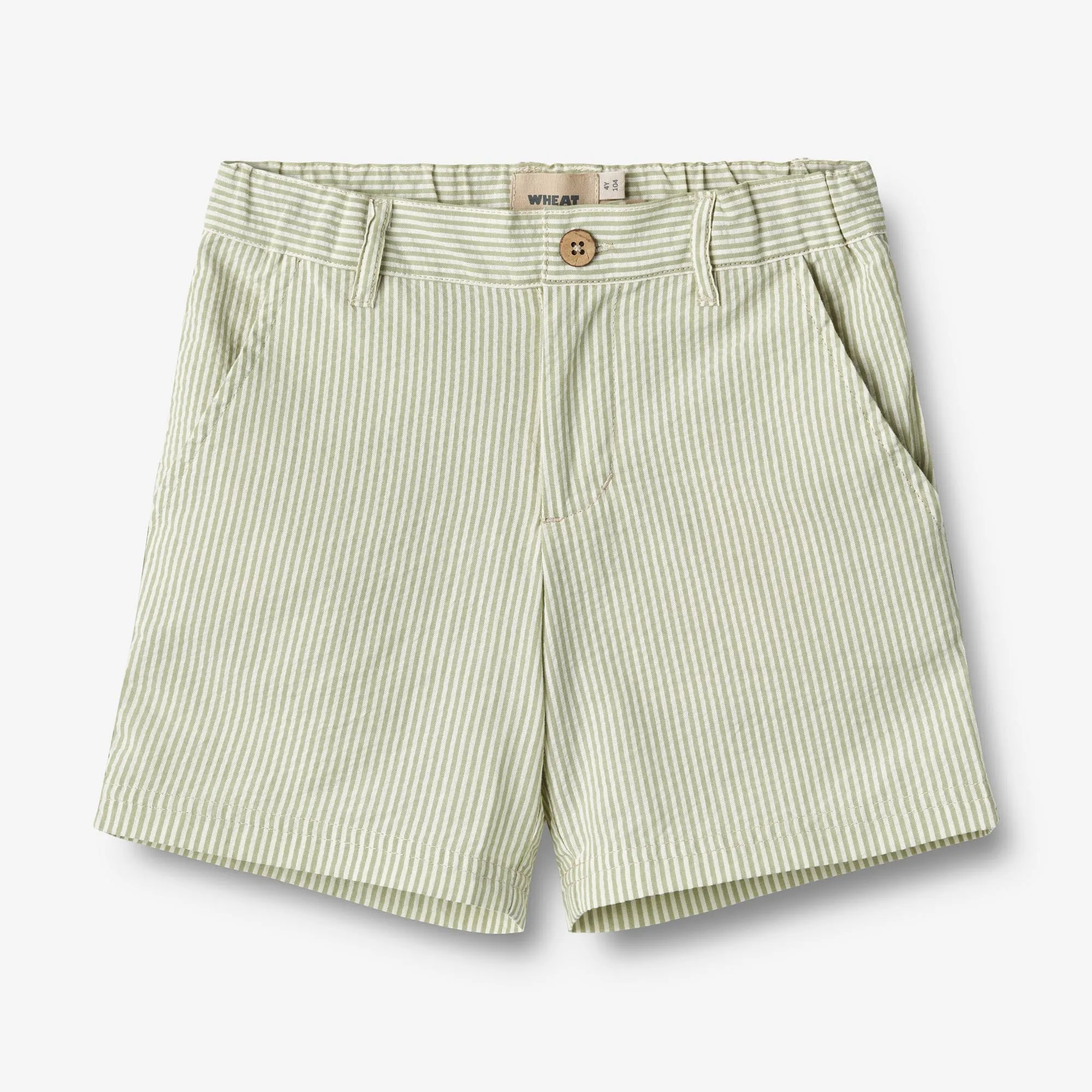Shorts Elvig - green stripe Wheat