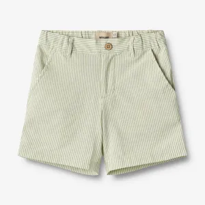 Shorts Elvig - green stripe Wheat