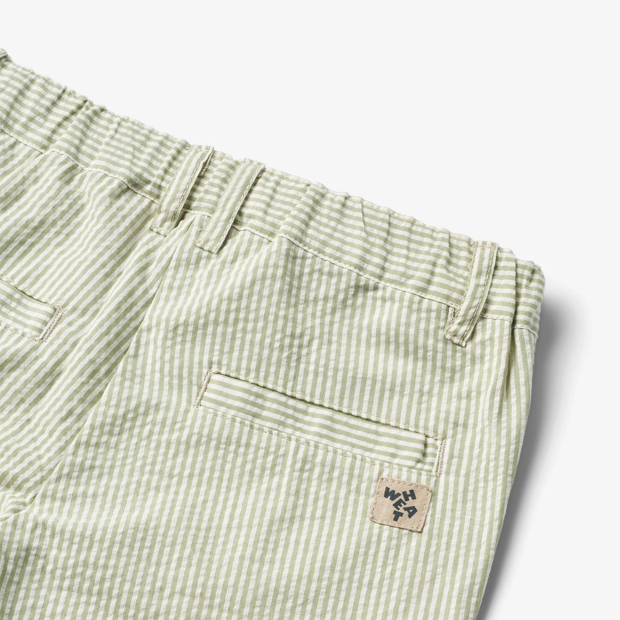 Shorts Elvig - green stripe Wheat