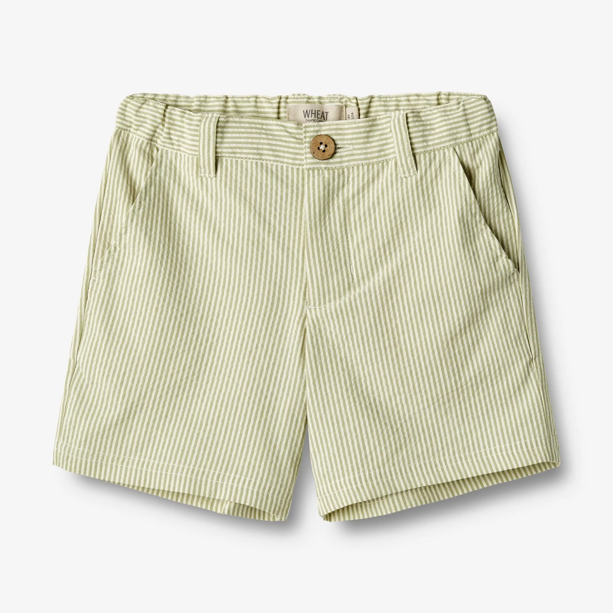Shorts Elvig - green stripe Wheat