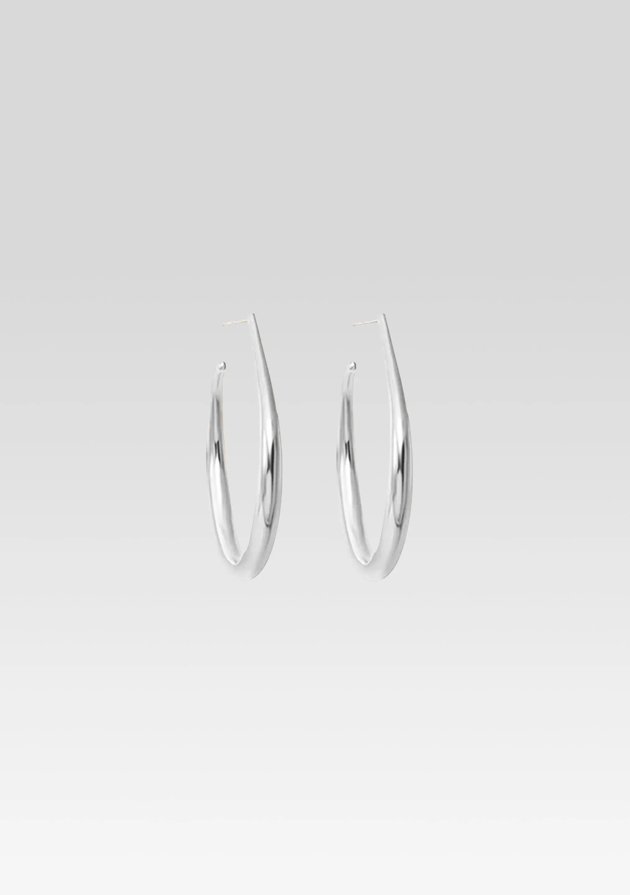 Small Moon Hoop Earrings