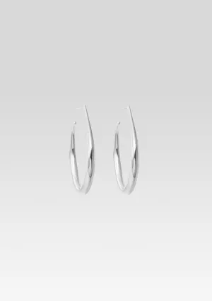 Small Moon Hoop Earrings