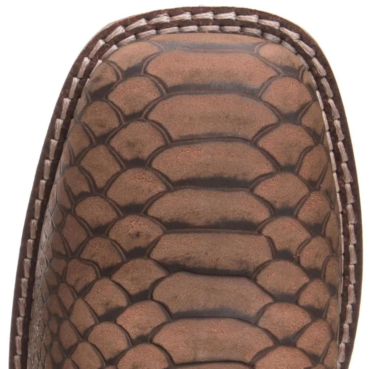 Smoky Mountain Youth Brown Viper and Red Square Toe Boots