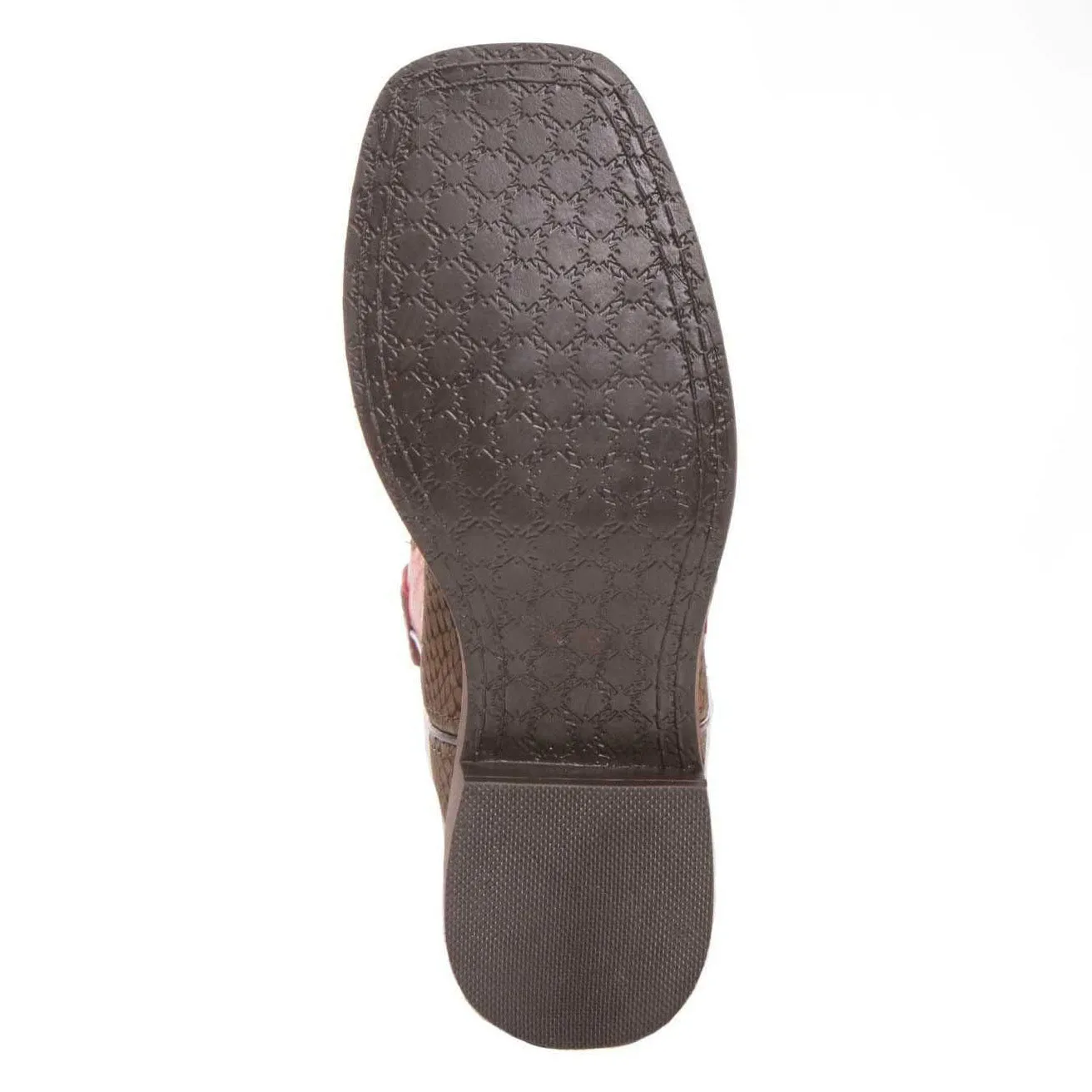 Smoky Mountain Youth Brown Viper and Red Square Toe Boots