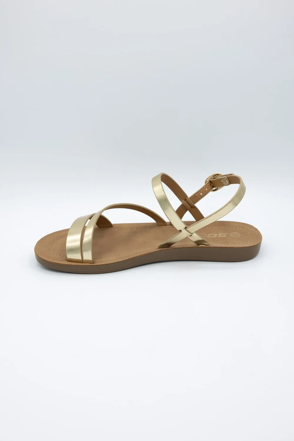 Soda Enfold Sandals for Women in Gold | ENFOLD-S GOLD