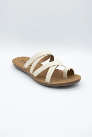 Soda Isabel Strappy Toe Sandals for Women in Beige | ISABEL-S BEIGE