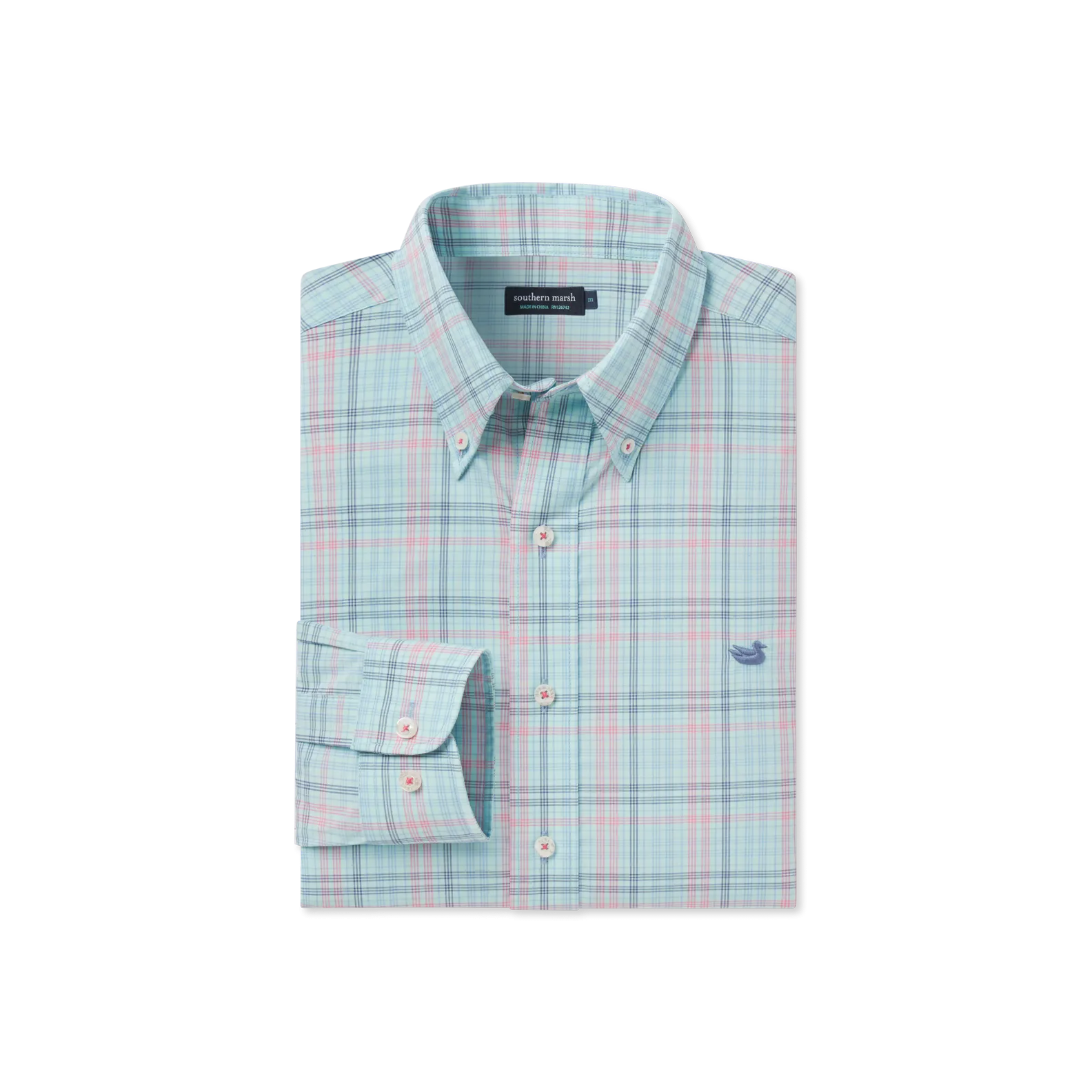 Southern Marsh 21 Aiken Windowpane Wrinkle Free Dress Shirt