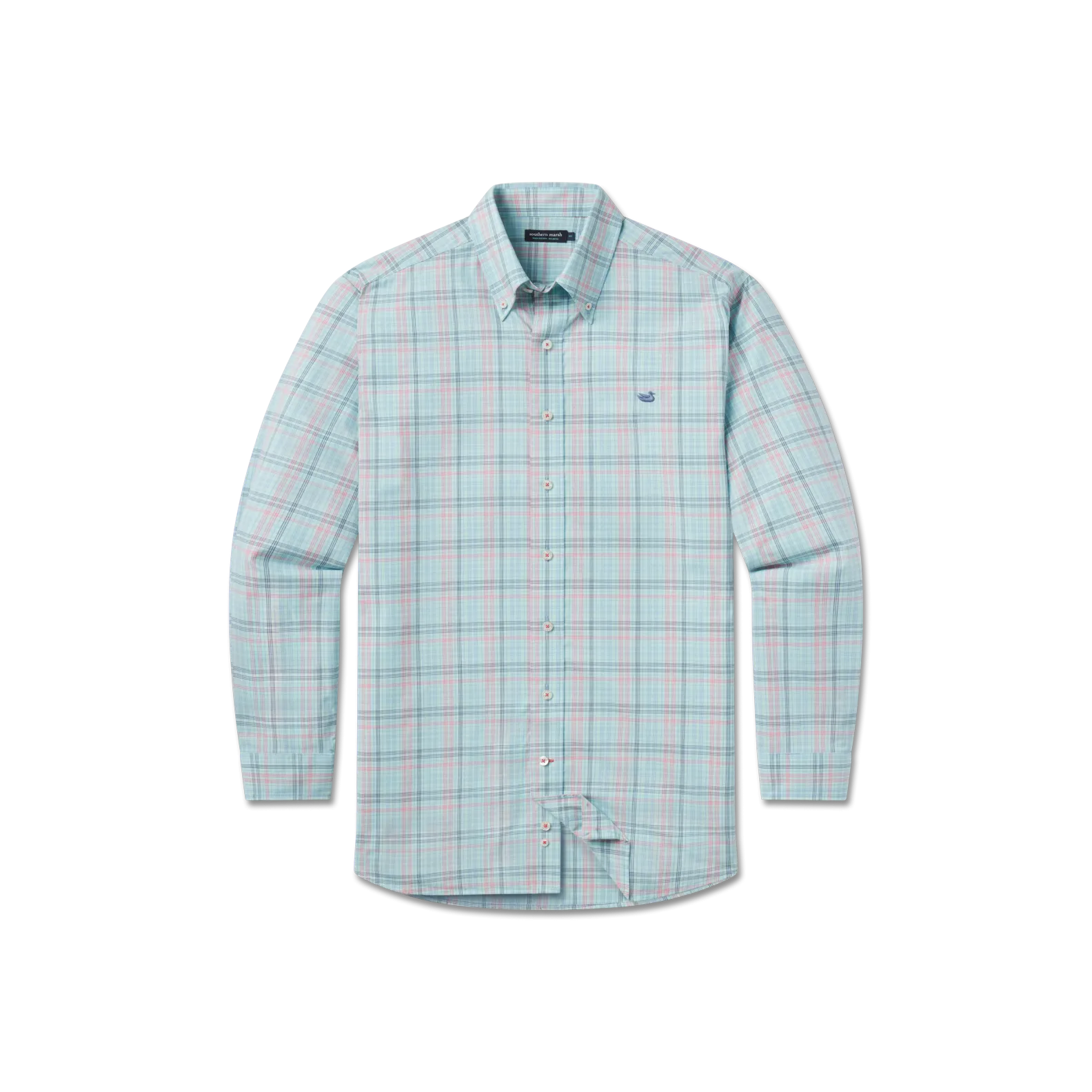 Southern Marsh 21 Aiken Windowpane Wrinkle Free Dress Shirt